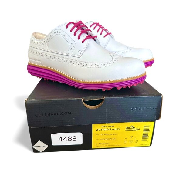 Cole Haan Zerogrand OG Wing Ox Leather Waterproof Golf Shoes Women’s 7 C Shortbr - Picture 3 of 11